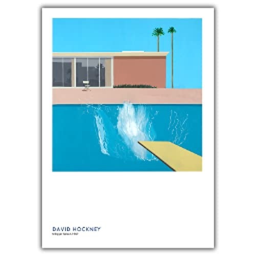 David Hockney Art Prints Exhibition Vintage Canvas Poster Artwork Painting Wall Pictures para Living Room Wall Art Decor 42x60cm (17x24in) Sin marco