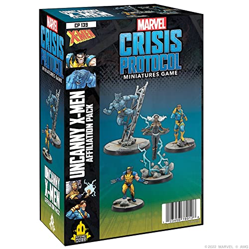 Atomic Mass Games - Marvel Crisis Protocol - Uncanny X-Men Affiliation Pack - Juego de Miniaturas en Inglés