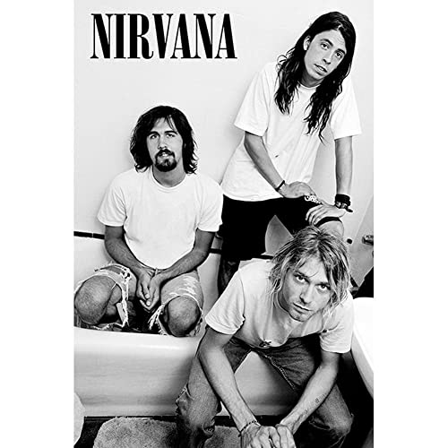 Live Nation Nirvana - PÃ³ster (61 x 91,5 cm), diseÃ±o de baÃ±o