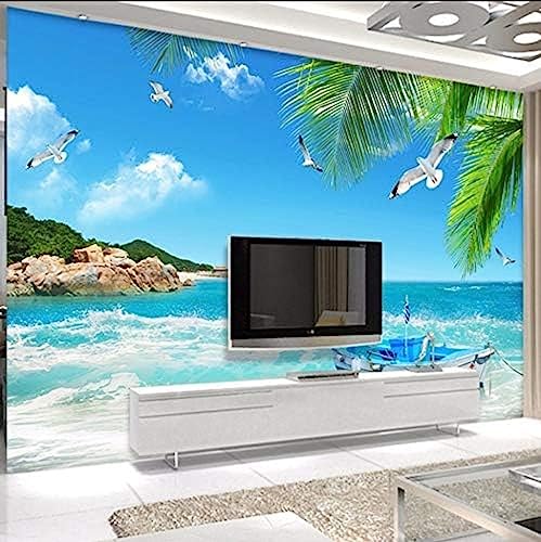 Custom 3D Mural Wallpaper 3D Romantic Dolphin Bay Seascape Bedroom Tv Background Home Decor Modern Wallpaper Wallpaper-350x250cm