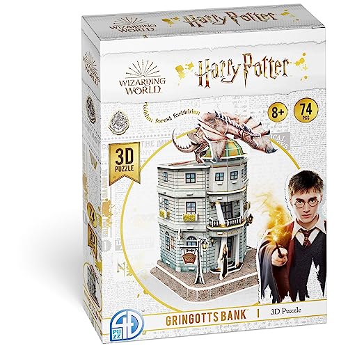 Asmodee-4D CWL|Harry Potter Banco de Gringotts |Puzzle 3D| Edad: 8+|1 Jugador| Tiempo de Partido: 120 MIN (4D Cityscape Worldwide 4D51070)